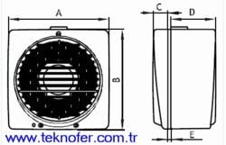 Aksiyel fan (Vario) olculeri